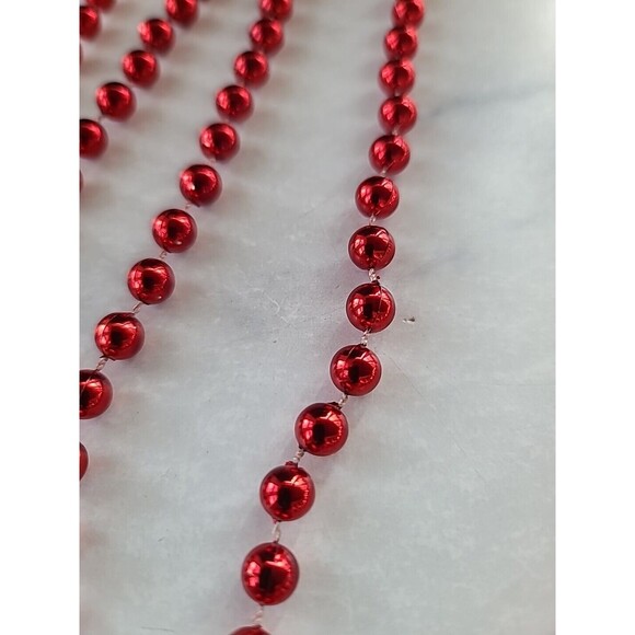 Christmas Tree Beaded Garland Red Vintage - Picture 8 of 10